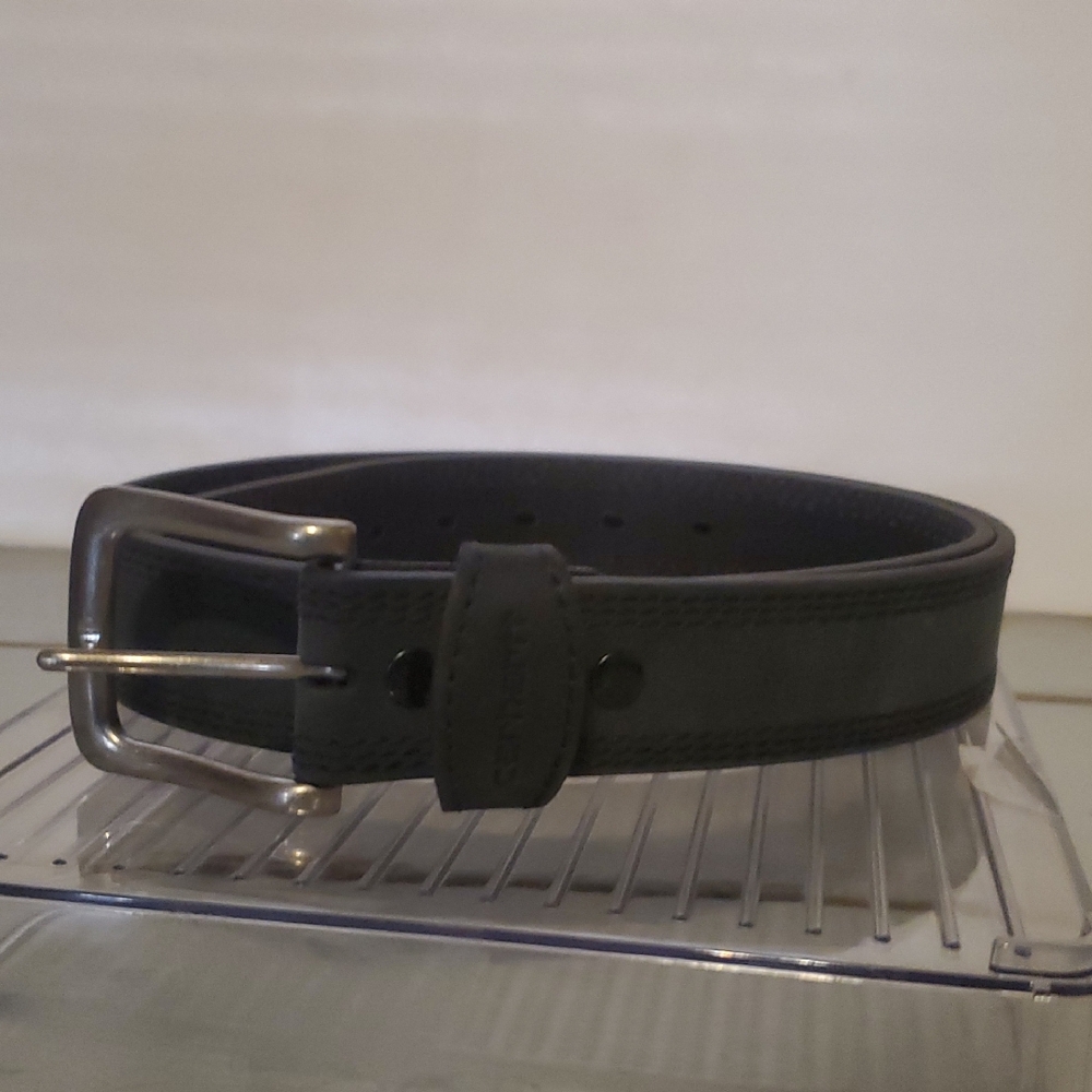Carrhart Black Top Grain Leather Work Belt. Triple Stitched. Sz 36. New W/O Tag.